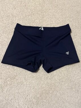 Varsity Deep Navy Bike Shorts with Subtle Logo